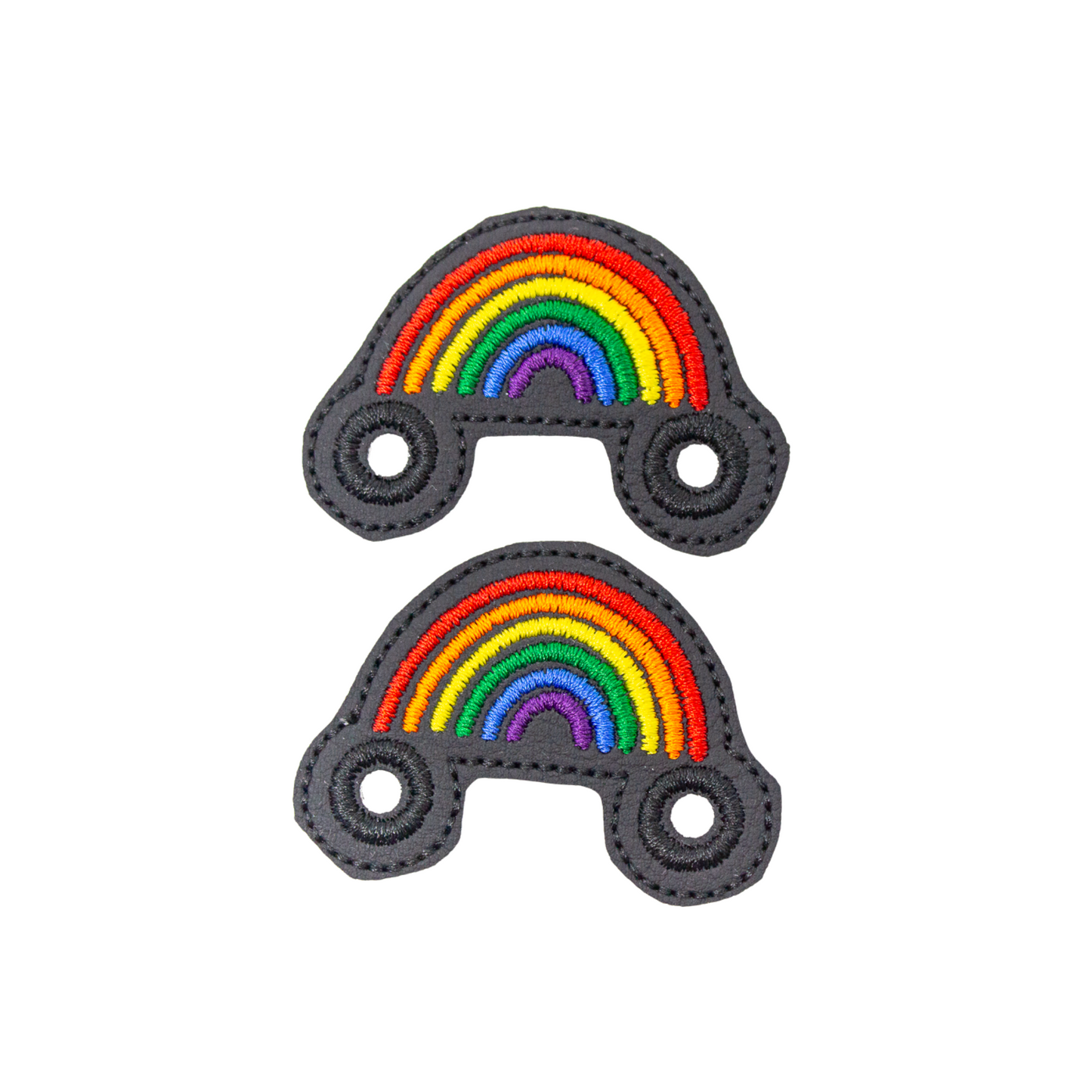 BLACK RAINBOW SHOE CHARMS