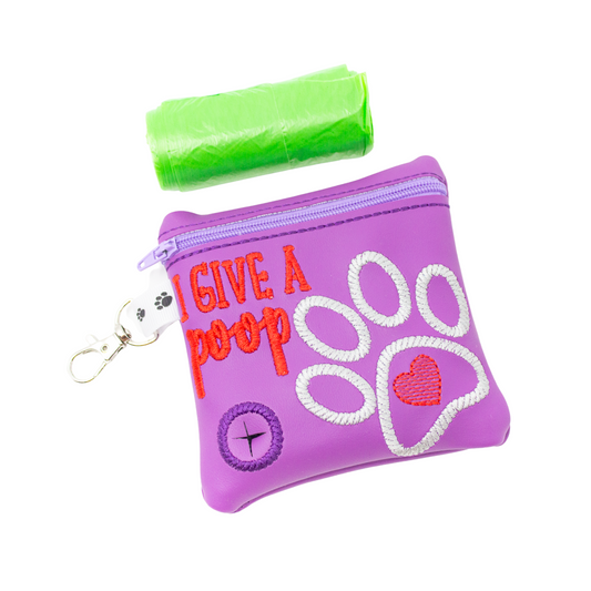 I GIVE A POOP/ CR*P Dog Poop Bag Holder