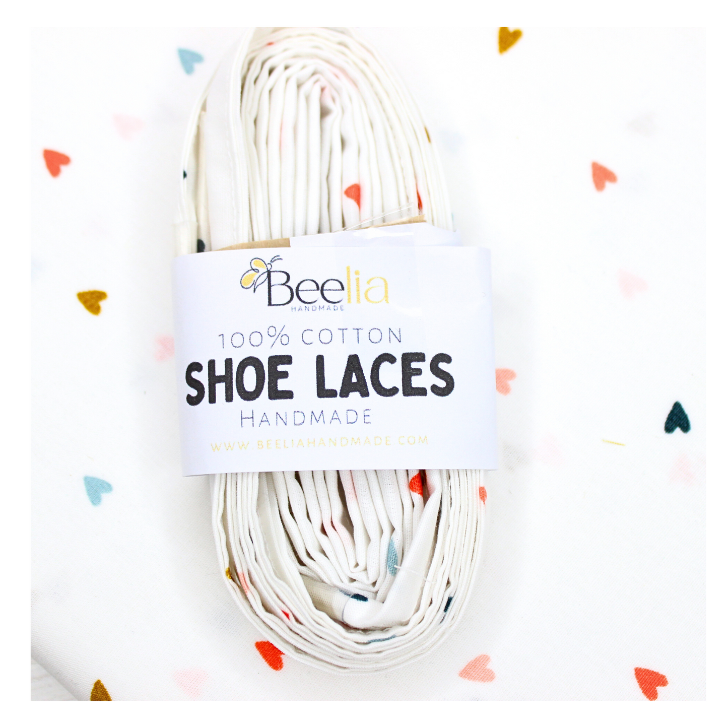 LOVE HEARTS COTTON SHOE LACES