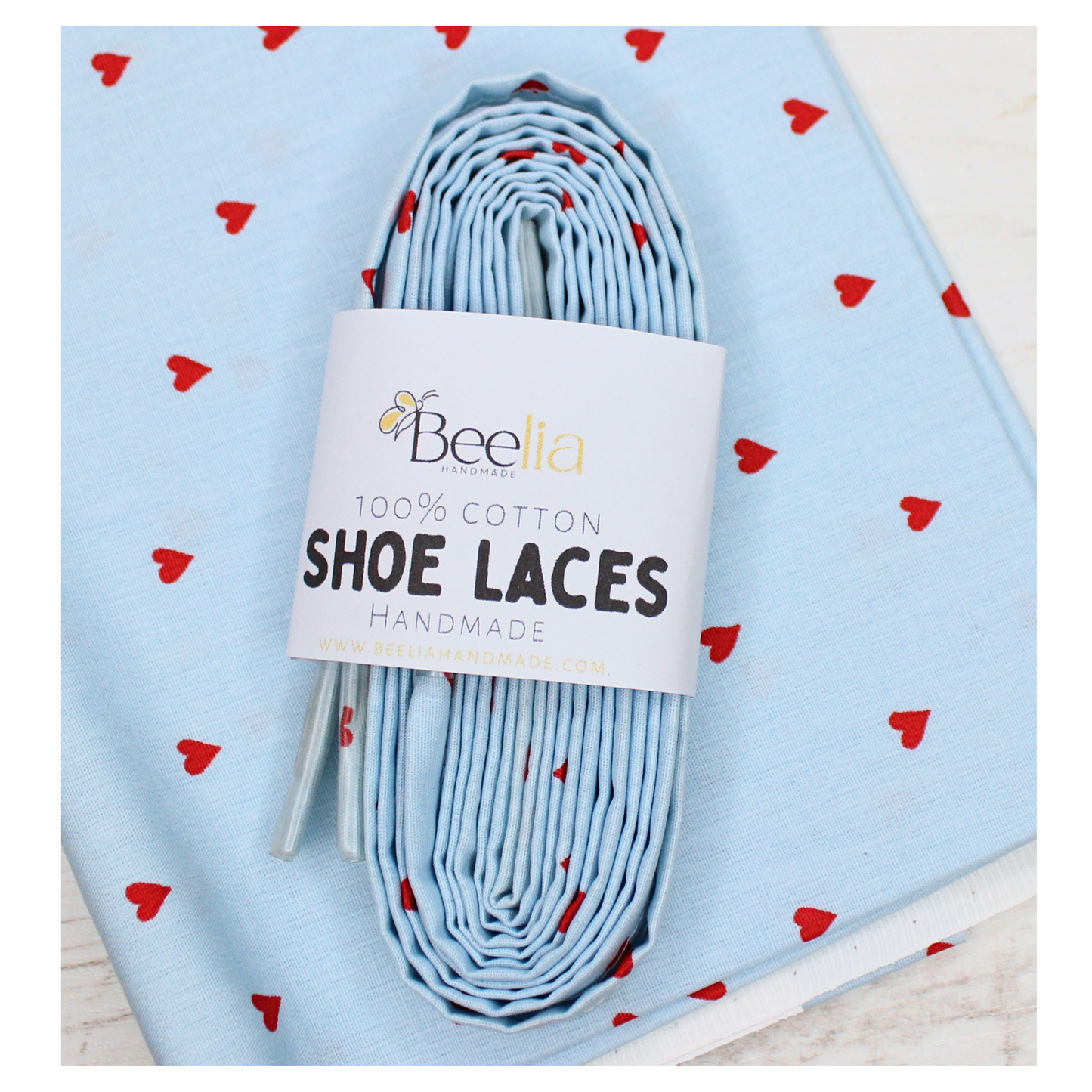 LOVE HEARTS COTTON SHOE LACES