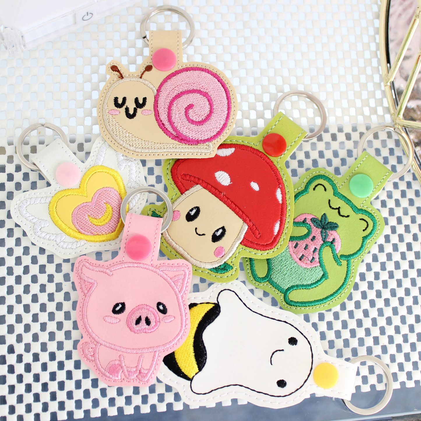 Strawberry Frog Keyring / Bag Tag Charm