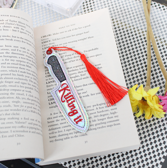 KILLING IT KINFE NOVELTY BOOKMARK