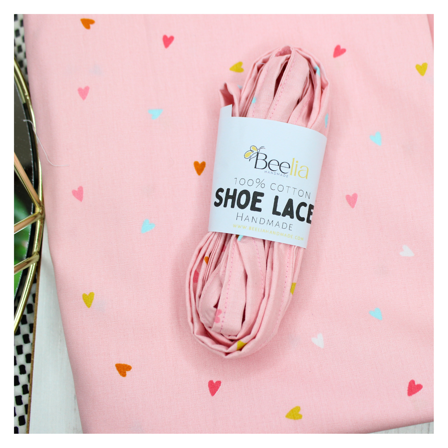 LOVE HEARTS COTTON SHOE LACES