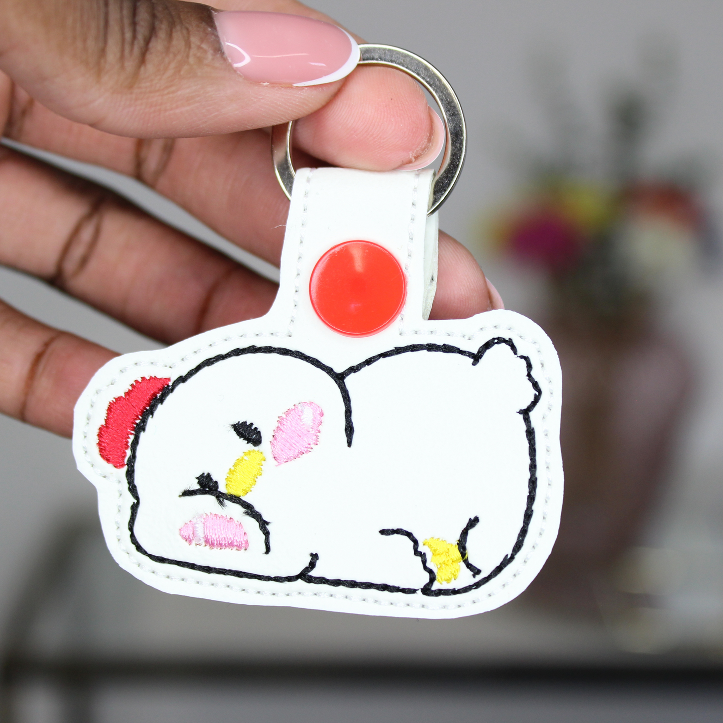 Cute Chicken Keyring / Bag Tag Charm