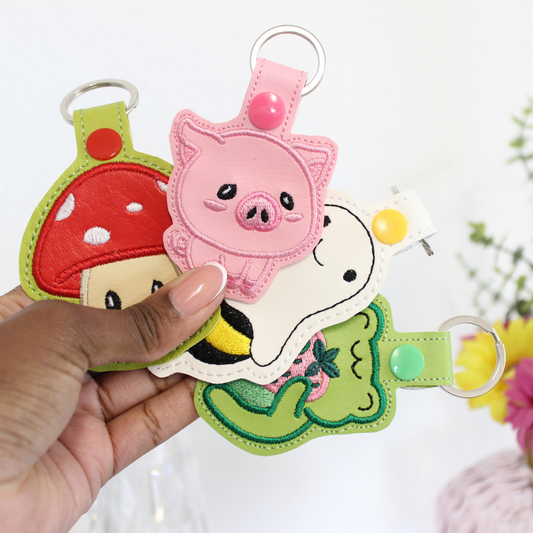 Strawberry Frog Keyring / Bag Tag Charm