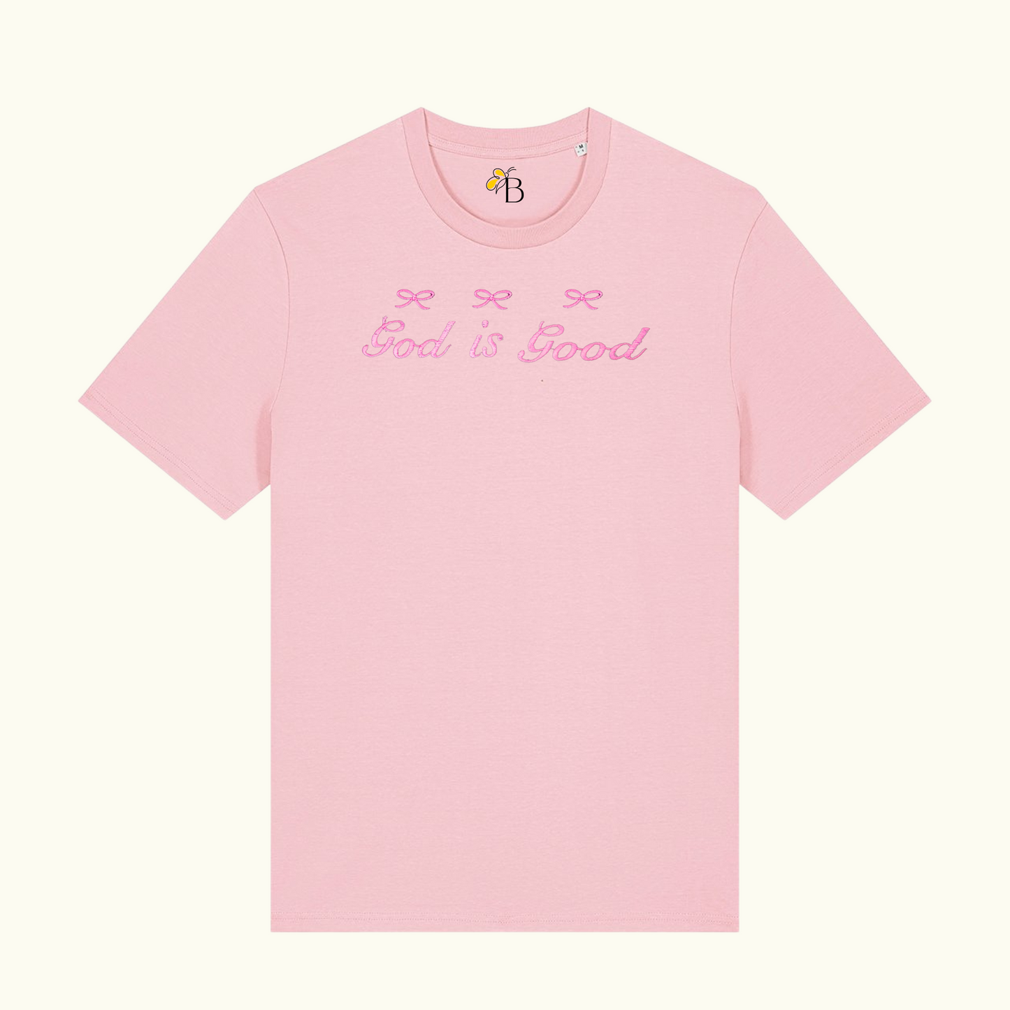 GOD IS GOOD COQUETTE BOW T-SHIRT