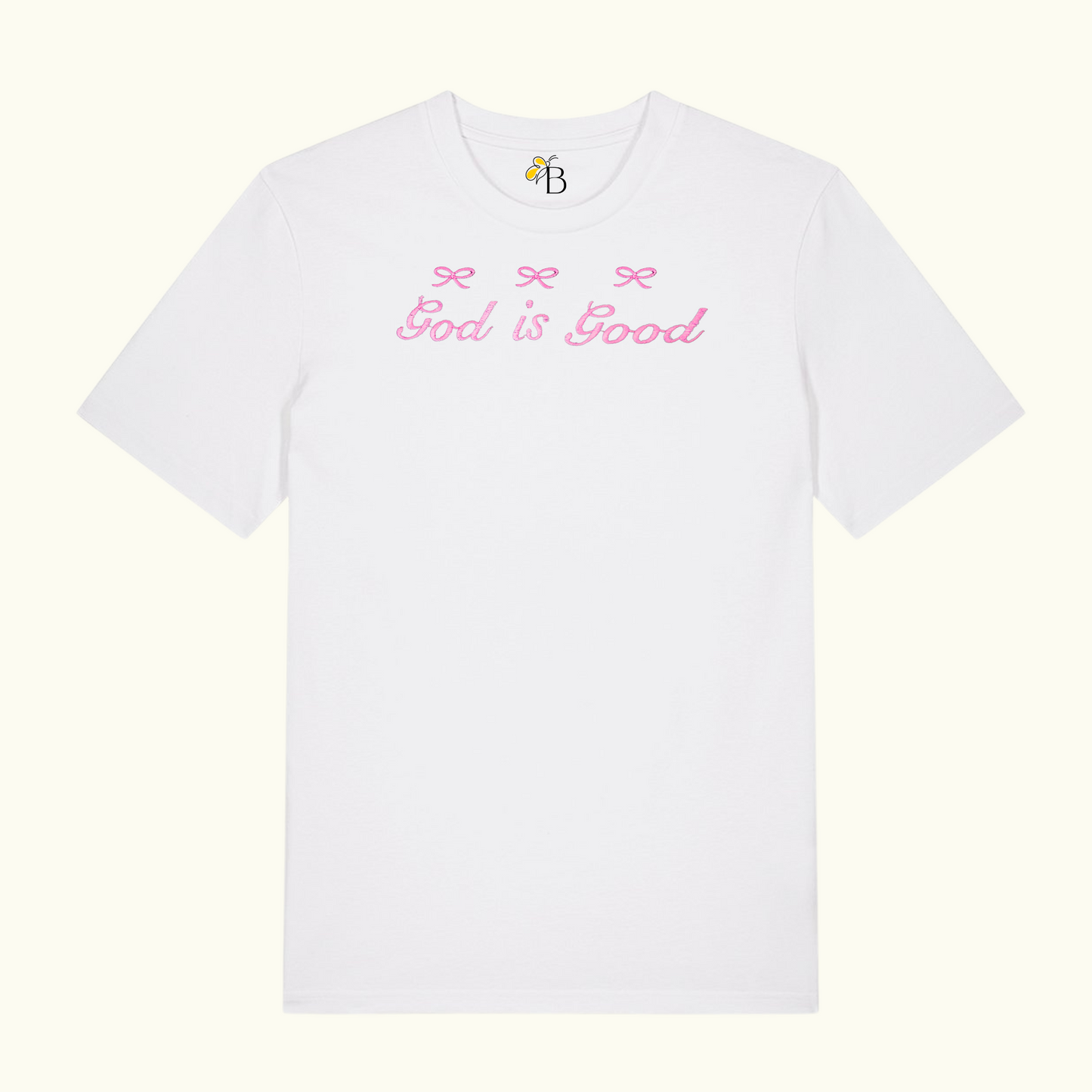 GOD IS GOOD COQUETTE BOW T-SHIRT