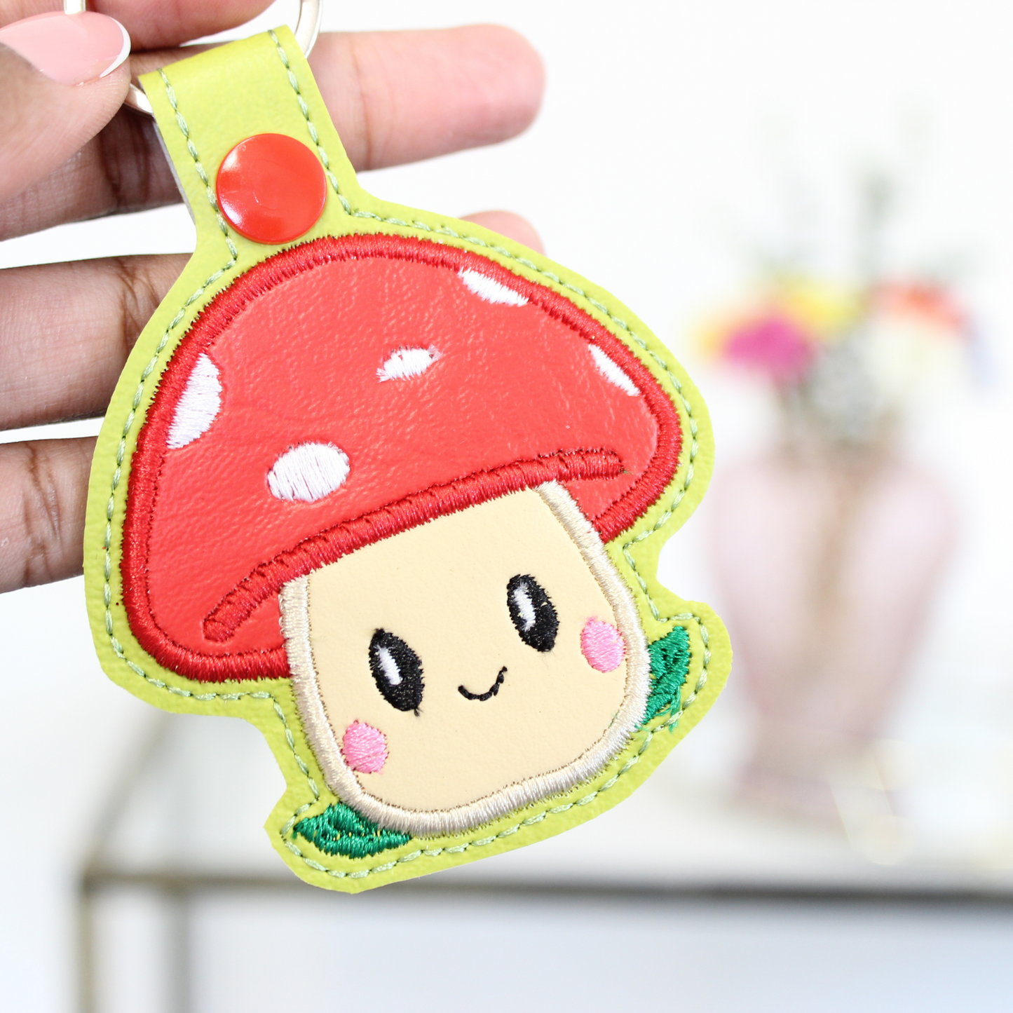 Mushroom Toadstool Keyring / Bag Tag Charm