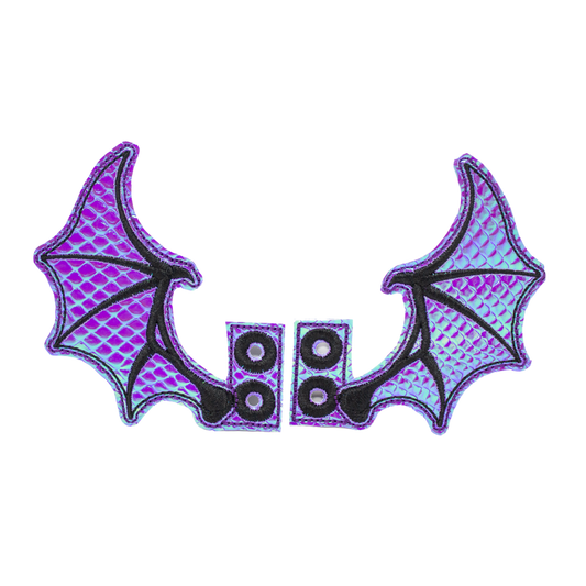 Holographic CROC EFFECT Dragon Shoe Wings / Boot Wings