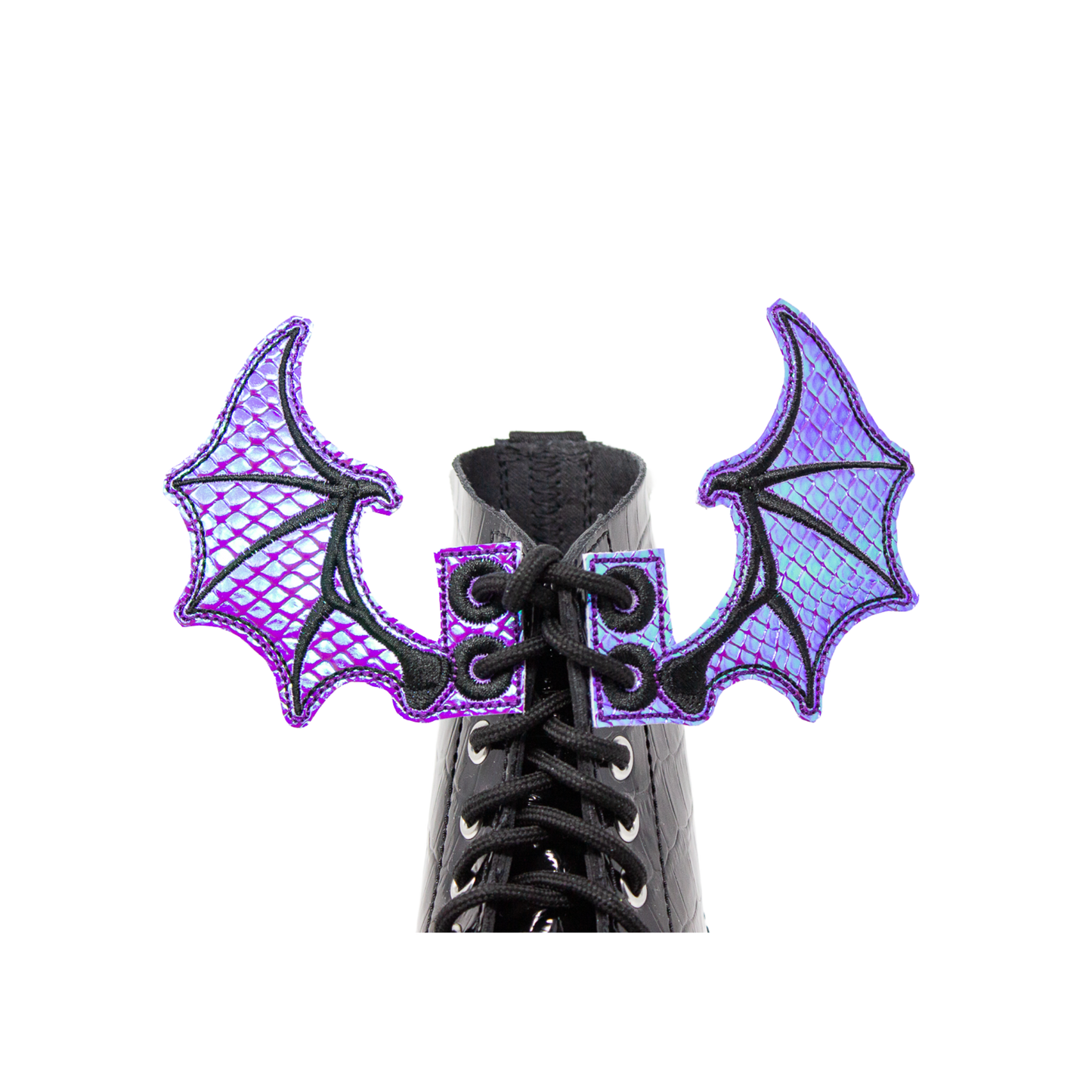 Holographic CROC EFFECT Dragon Shoe Wings / Boot Wings