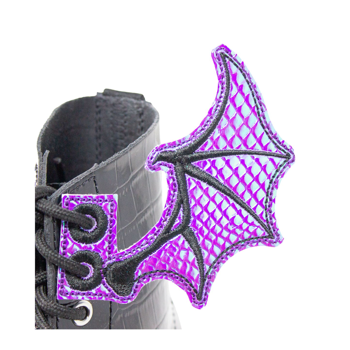 Holographic CROC EFFECT Dragon Shoe Wings / Boot Wings