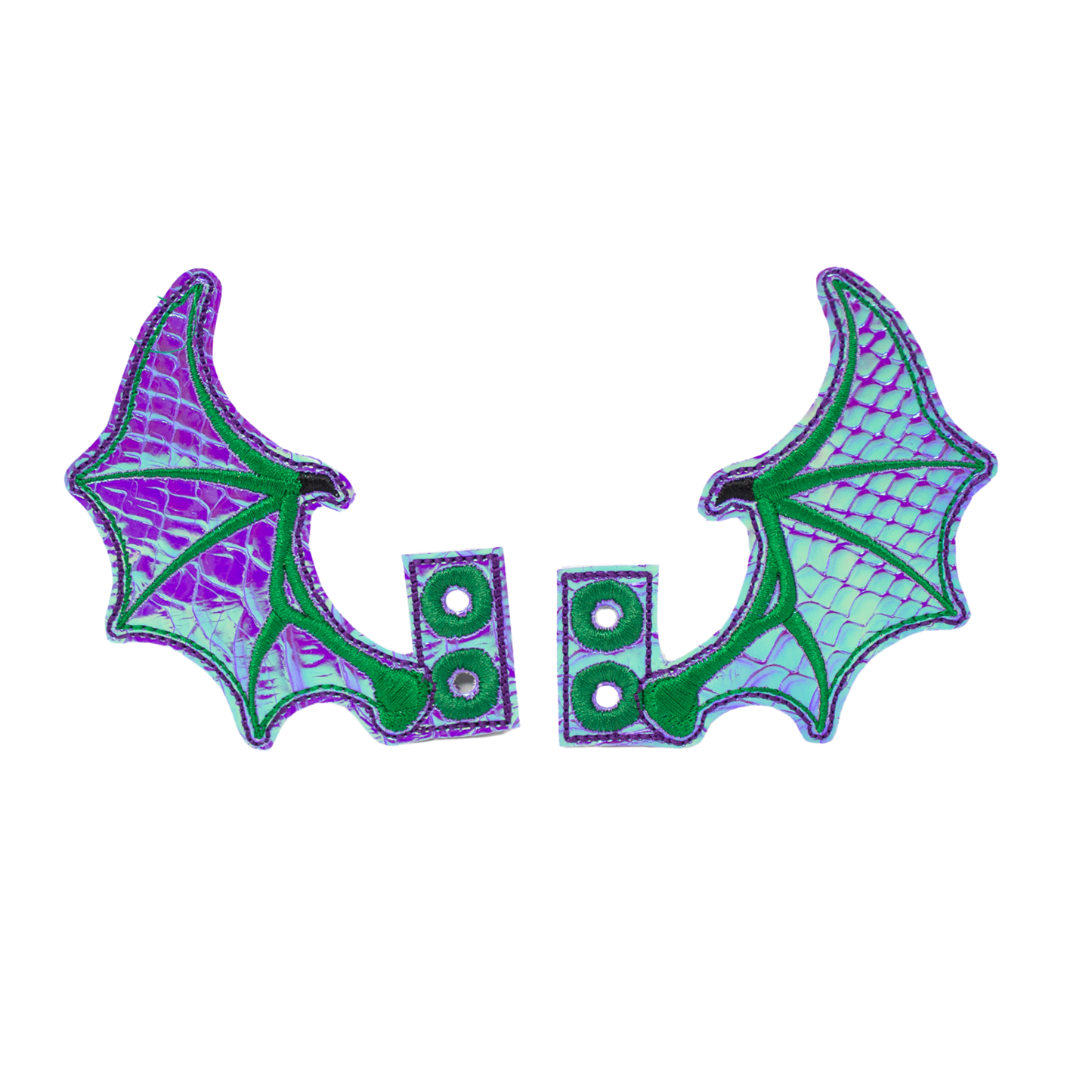 Holographic CROC EFFECT Dragon Shoe Wings / Boot Wings