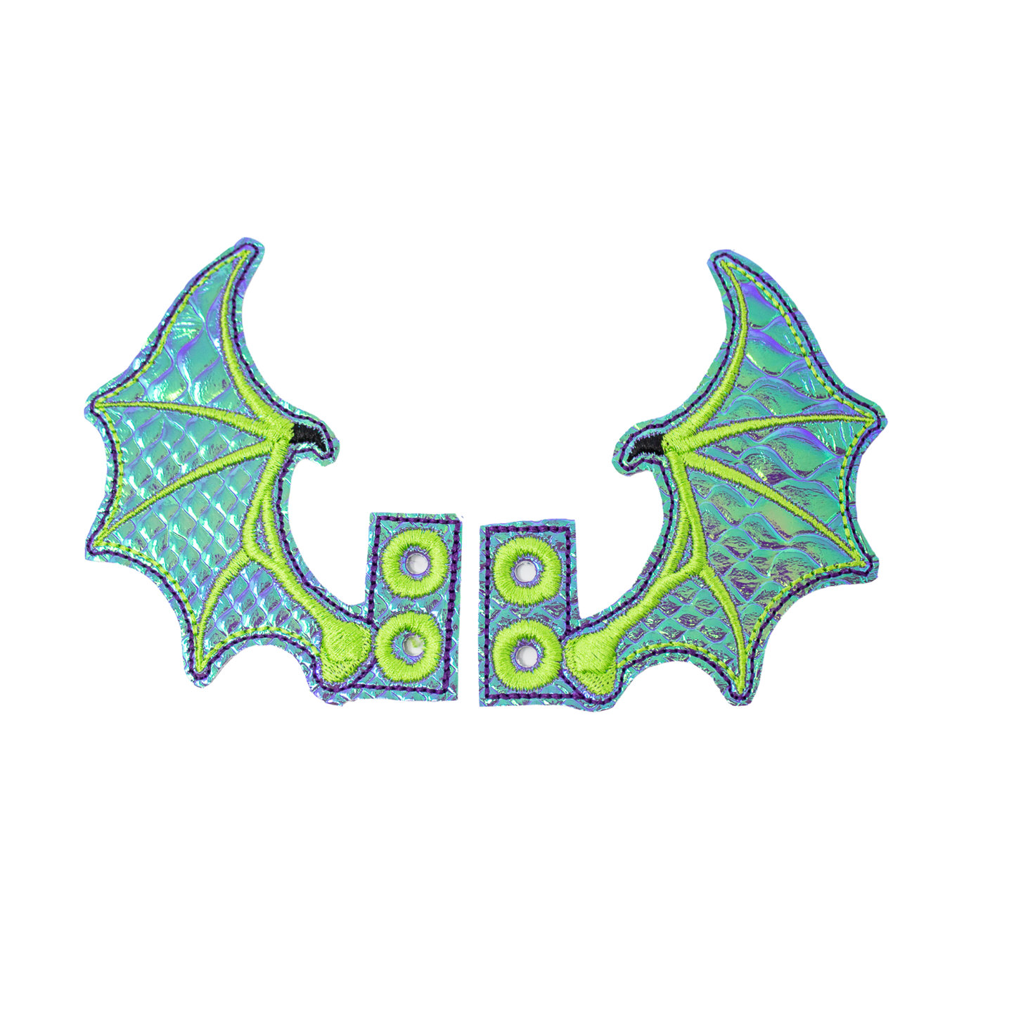 Holographic CROC EFFECT Dragon Shoe Wings / Boot Wings