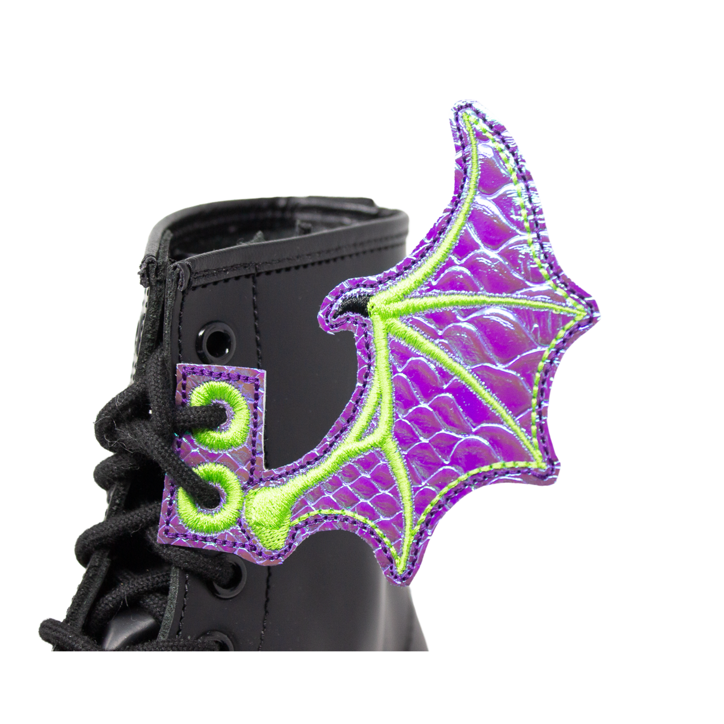 Holographic CROC EFFECT Dragon Shoe Wings / Boot Wings