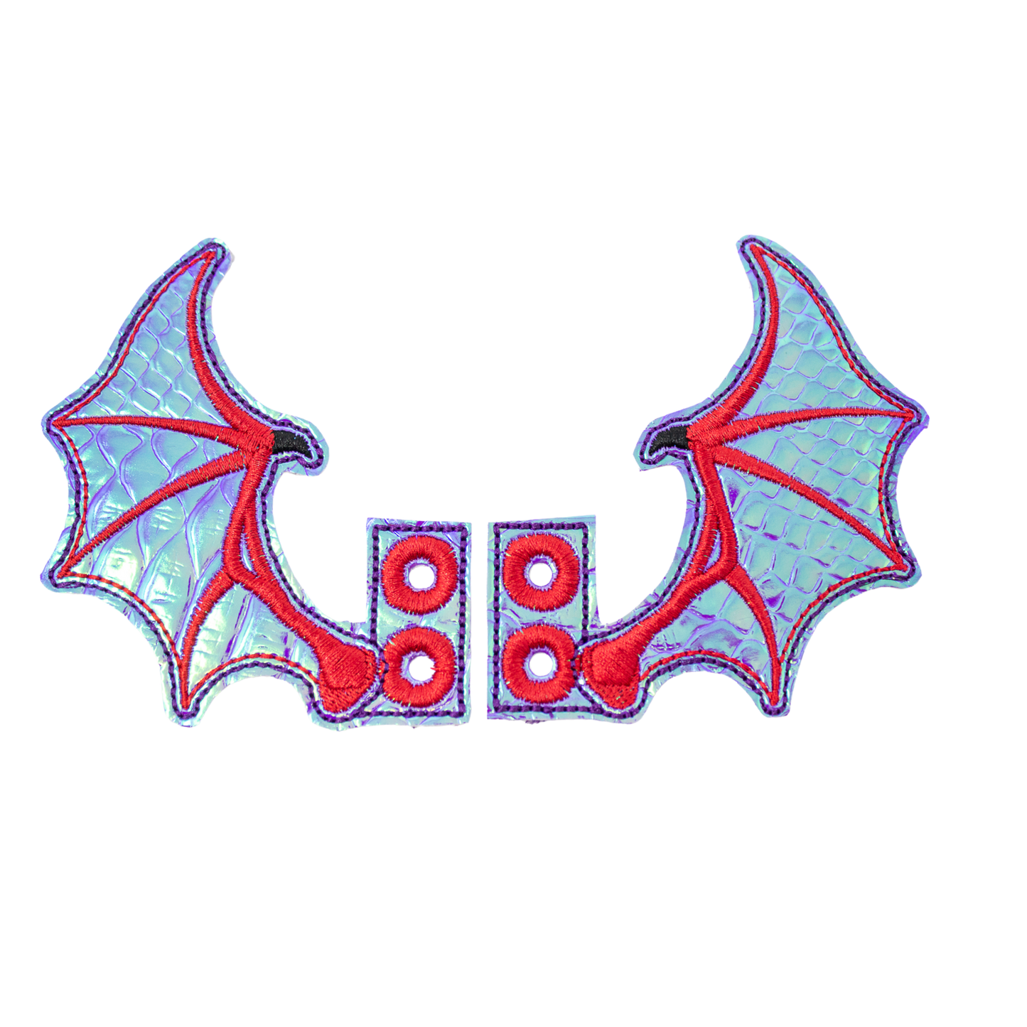 Holographic CROC EFFECT Dragon Shoe Wings / Boot Wings