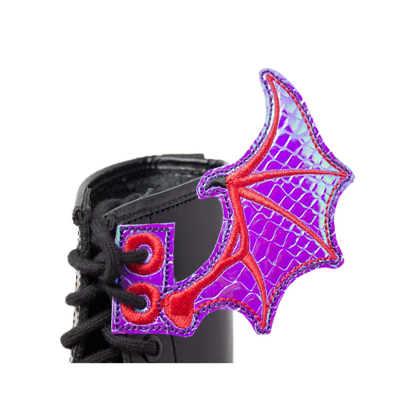 Holographic CROC EFFECT Dragon Shoe Wings / Boot Wings