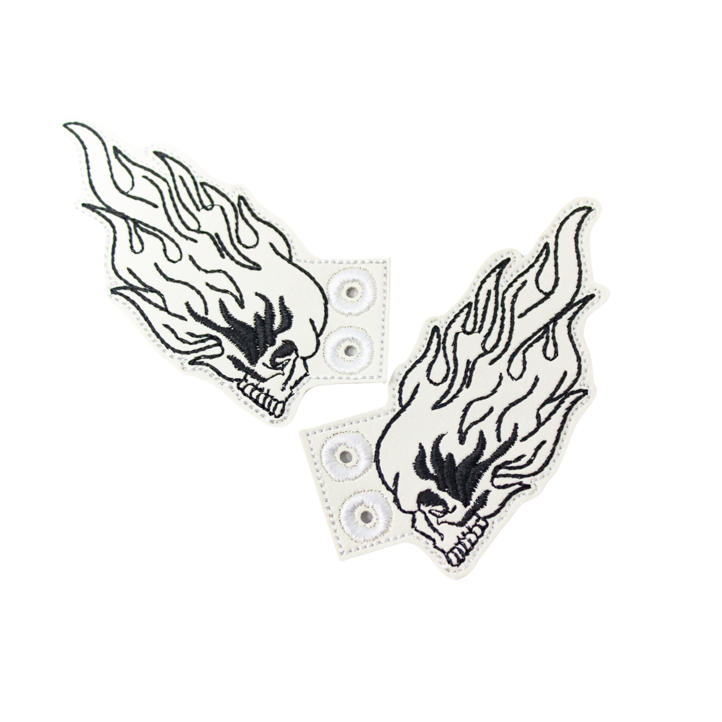 FLAMING SKULL Shoe Wings