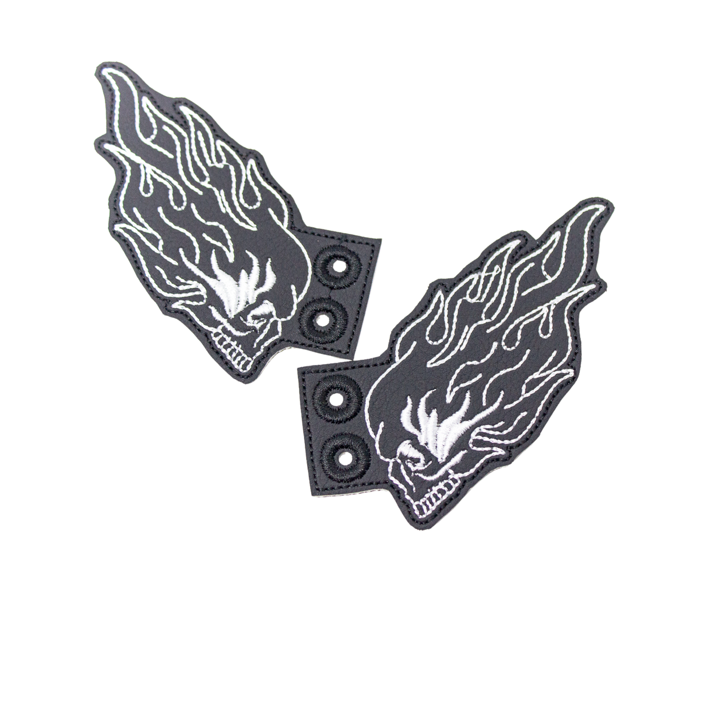FLAMING SKULL Shoe Wings