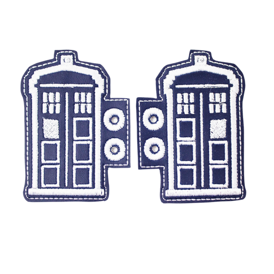 TARDIS Police Blue Phone Box Shoe Wings