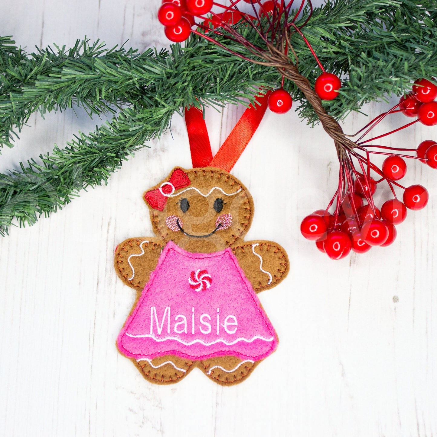 Personalised Gingerbread Girl / Woman Ornament