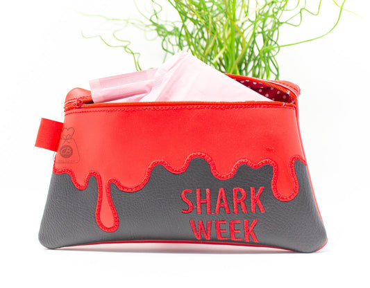 VAMPIRE TEA BAGS/ SHARK WEEK Sanitary Period Pads Zipper Bag