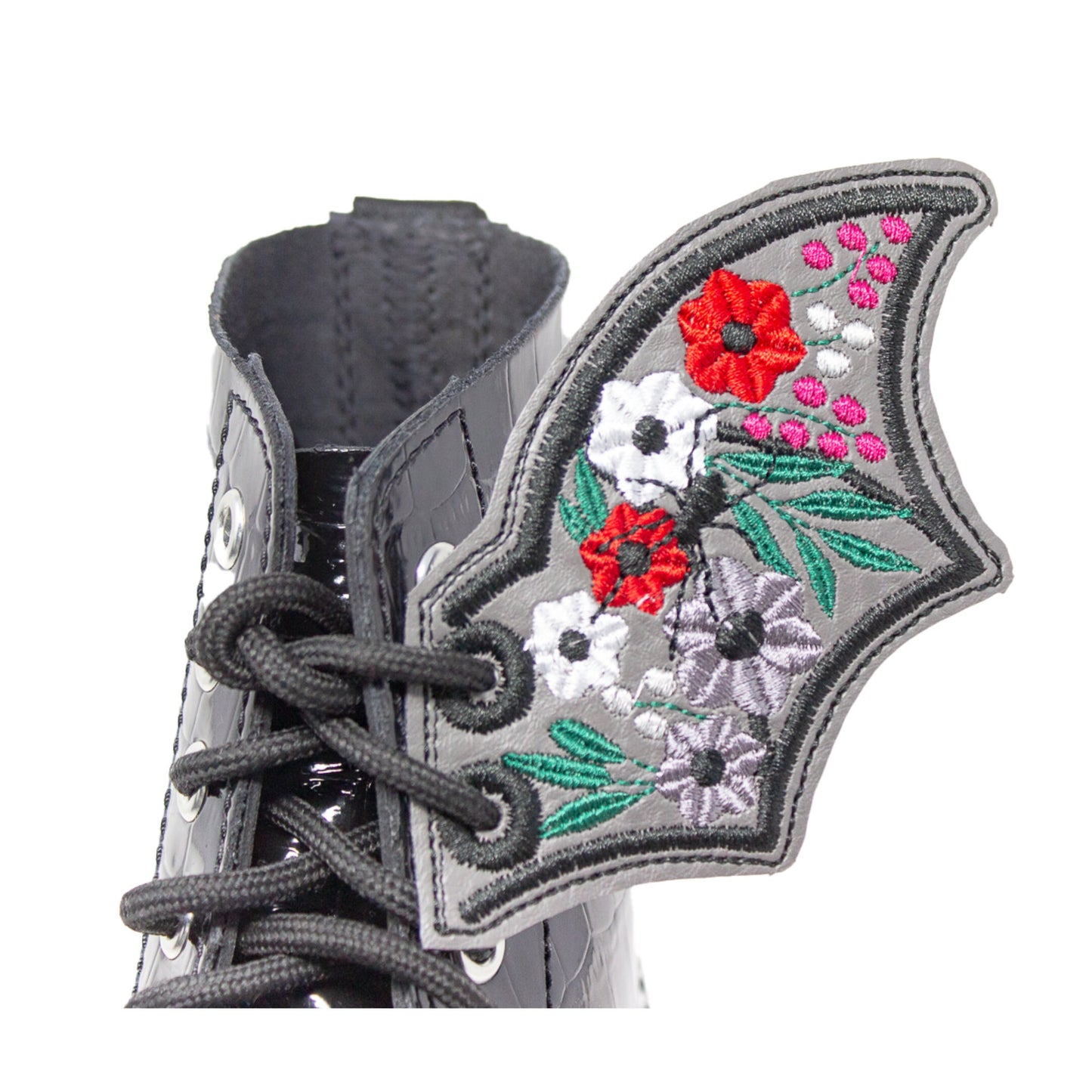 RED GOTHIC FLORAL BATS