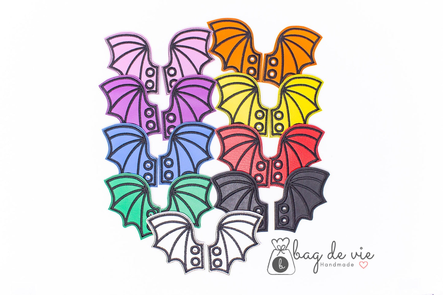 RAINBOW EDITION Bat Shoe Wings