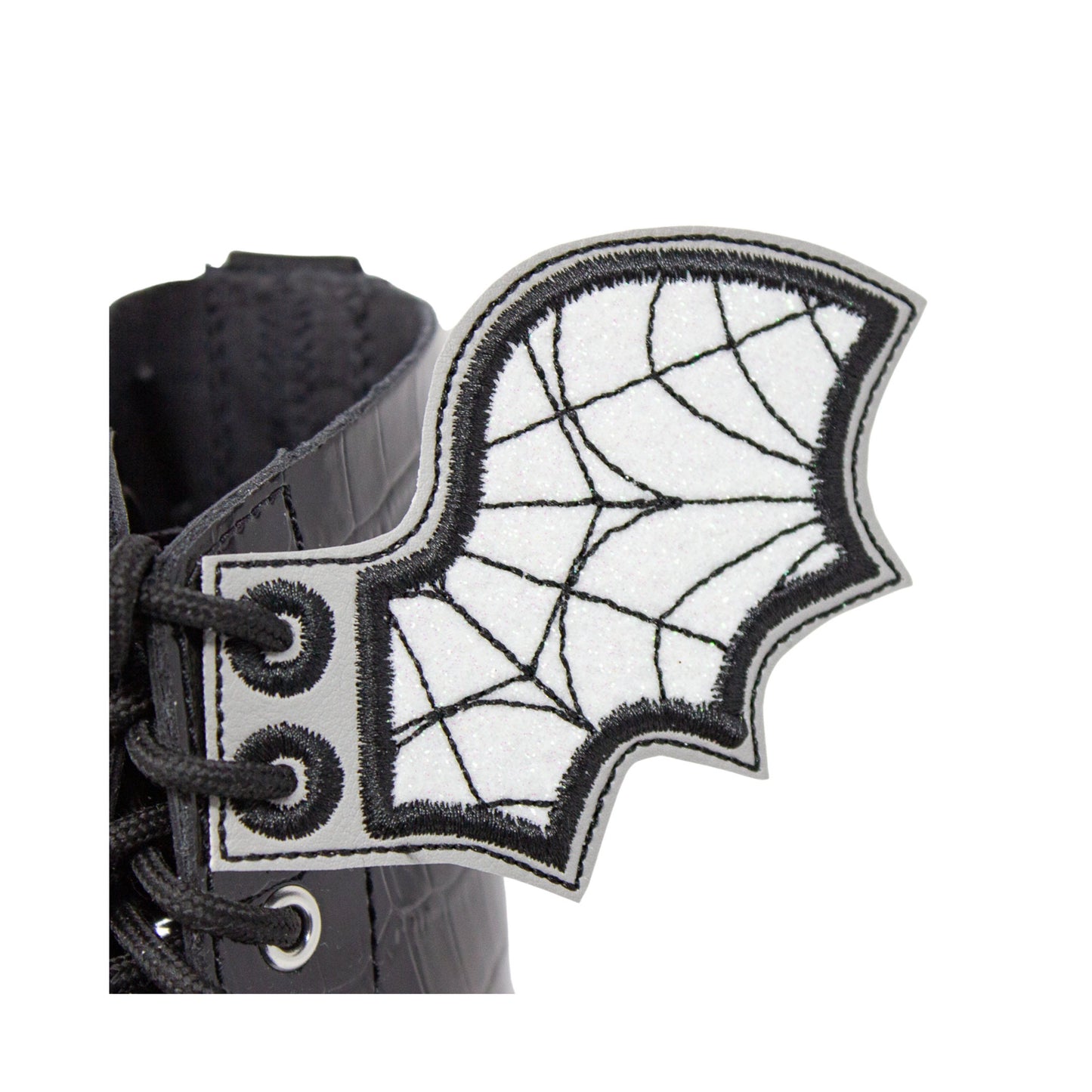 WEDNESDAY & HER FRIEND'S GLASS STAINED WINDOW Shoe Wings