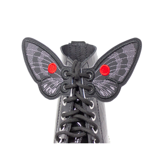 BLACK/ RED MOTH - MOTHMAN Shoe Wings