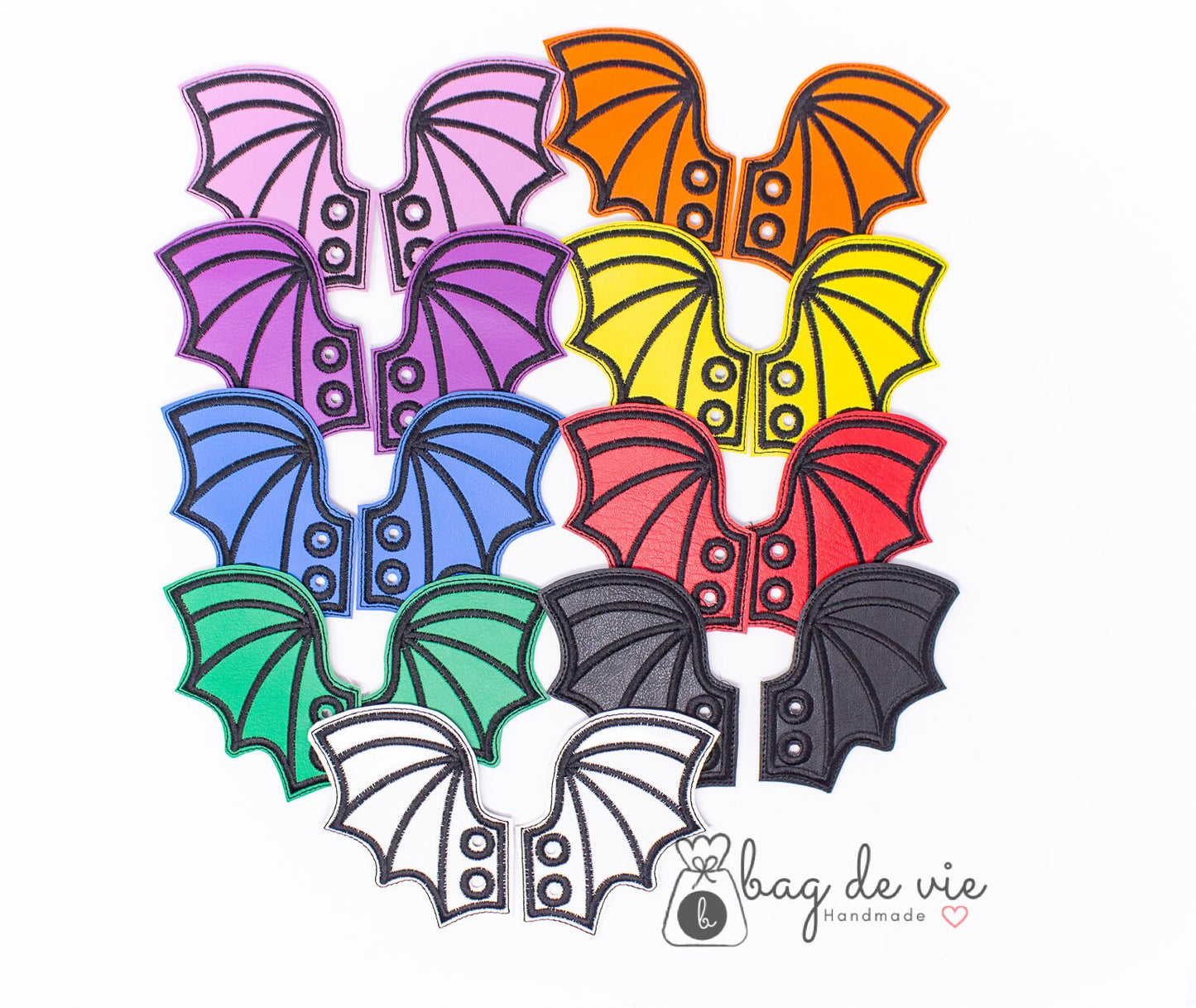 RAINBOW EDITION Bat Shoe Wings