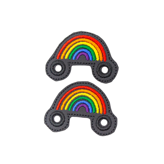 BLACK RAINBOW SHOE CHARMS