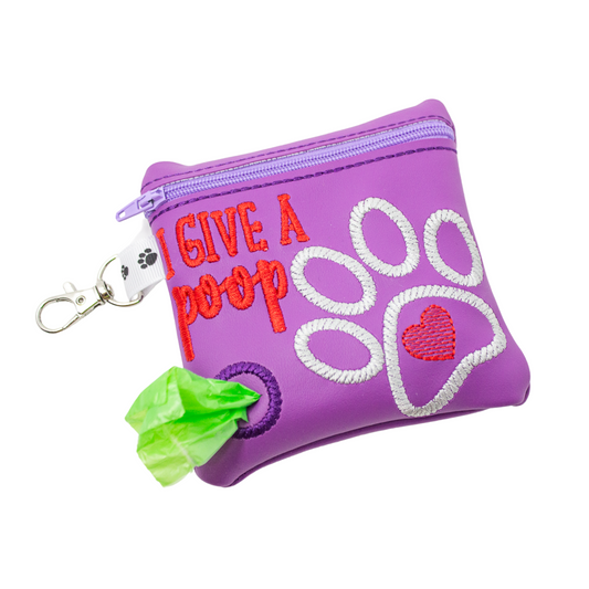 I GIVE A POOP/ CR*P Dog Poop Bag Holder