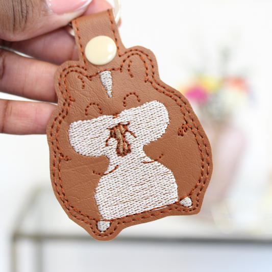 Chunky Hamster Keyring / Bag Tag Charm
