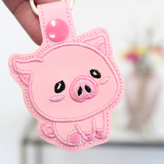 Chubby Piggy Keyring / Bag Tag Charm