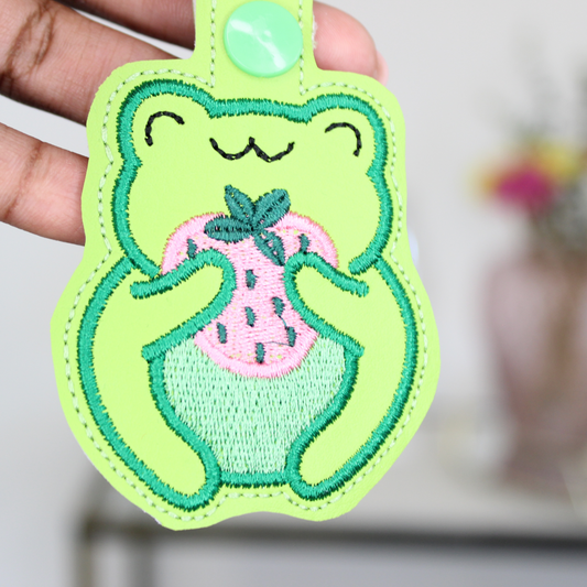 Strawberry Frog Keyring / Bag Tag Charm