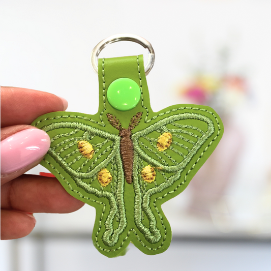 Luna Moth Keyring / Bag Tag Charm