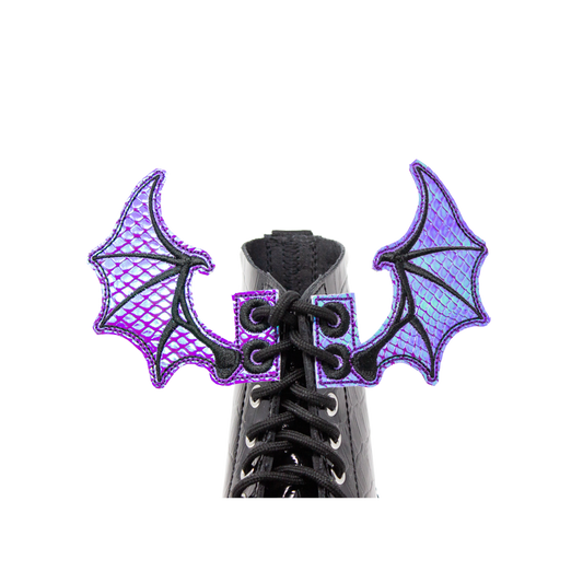 Holographic CROC EFFECT Dragon Shoe Wings / Boot Wings
