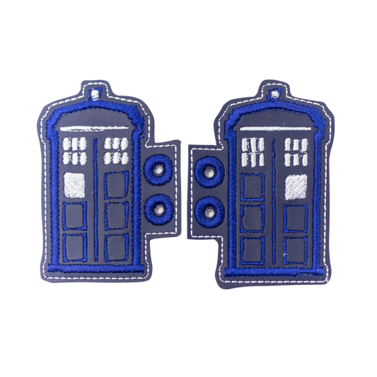 TARDIS Police Blue Phone Box Shoe Wings