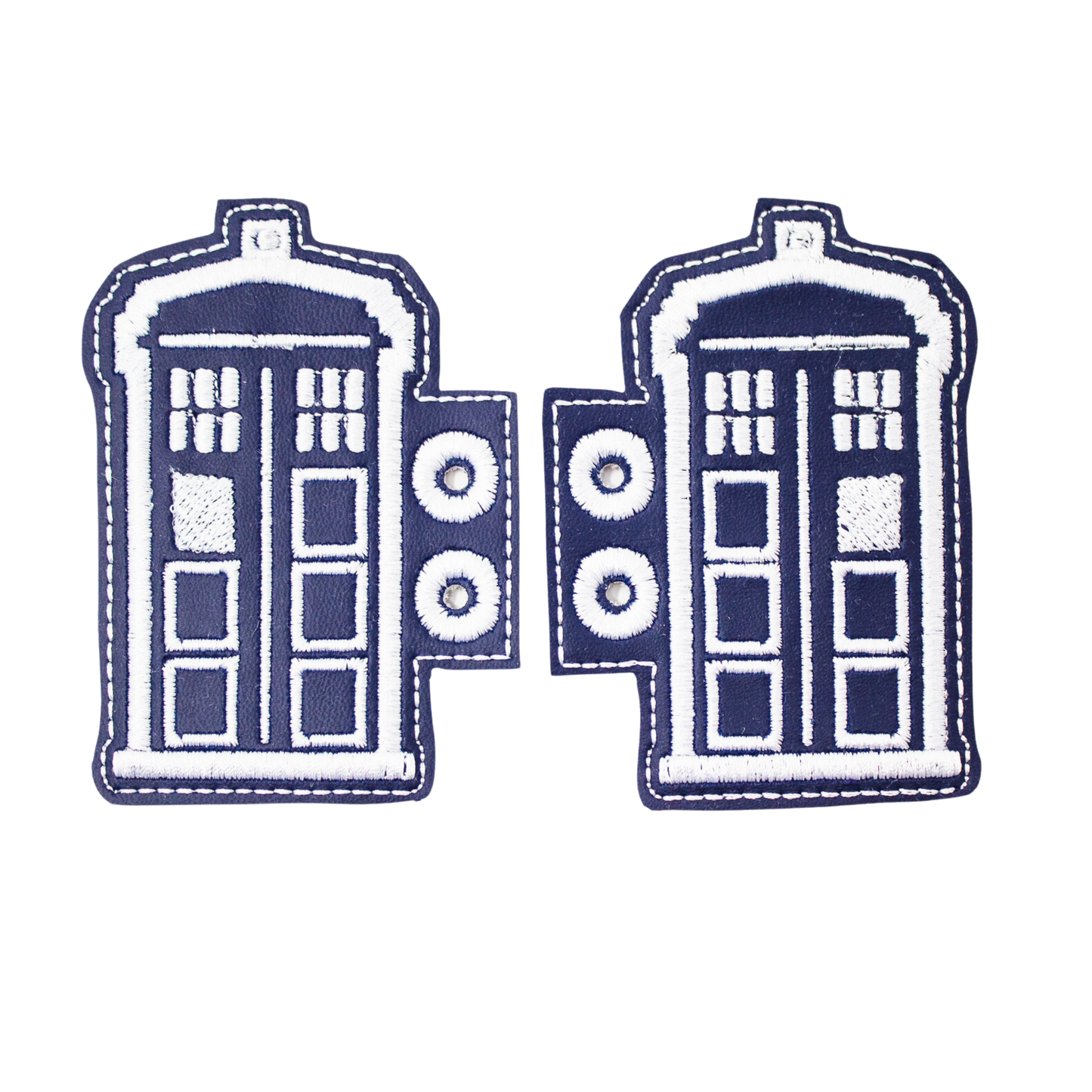 TARDIS Police Blue Phone Box Shoe Wings