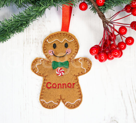 Personalised Gingerbread Man /Boy  Hanging Decoration