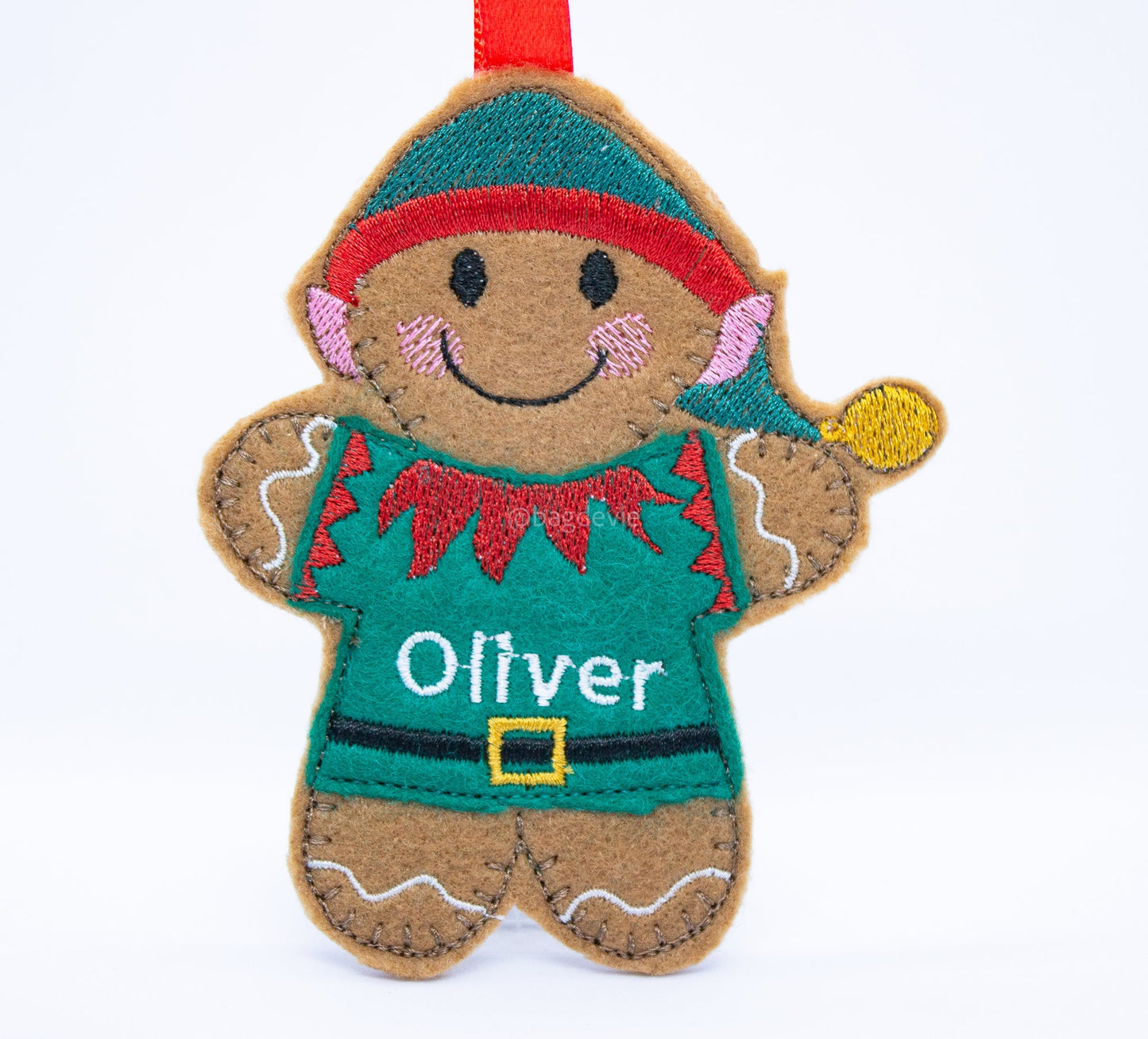 Personalised Boy / Girl Elf Hanging Ornament